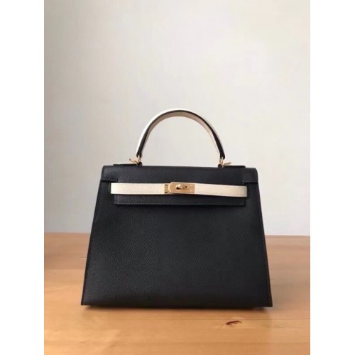 Hermes Original Epsom Leather KEL2578 černá a krémová