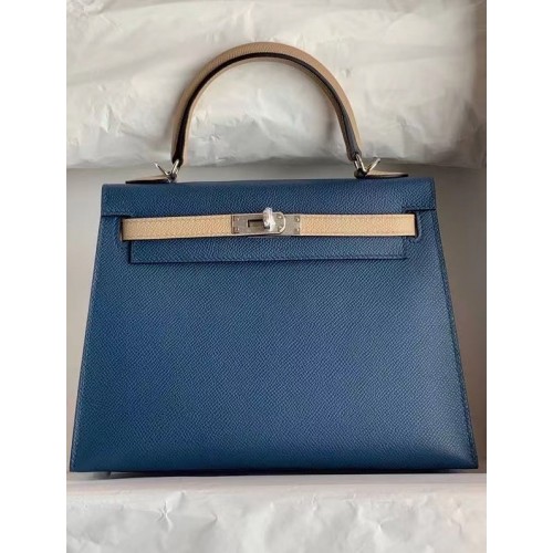 Hermes Original Epsom Leather KEL2578 modrá a šedá