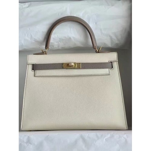 Hermes Original Epsom Leather KEL2578 krémová a šedá