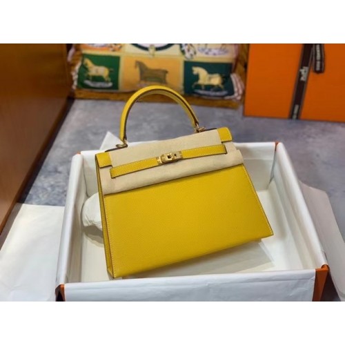 Hermes Original Epsom Leather KEL2578 citronová