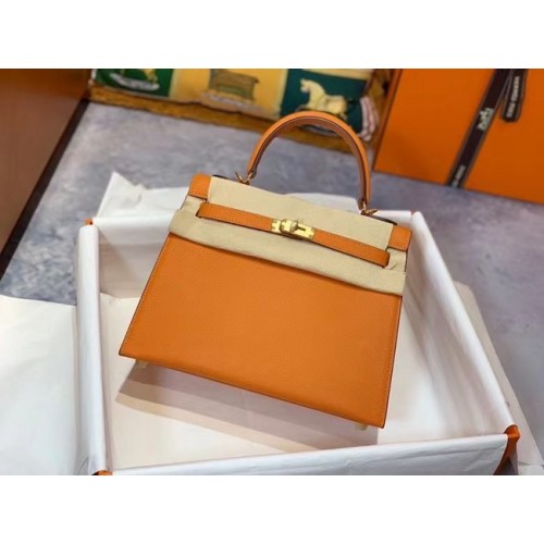 Hermes Original Epsom Leather KEL2578 oranžová