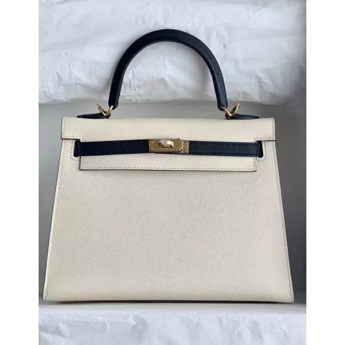 Hermes Original Epsom Leather KEL2578 bílá a černá