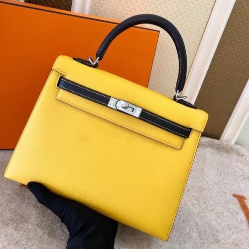 Hermes Original Epsom Leather KEL2578 žlutá a černá