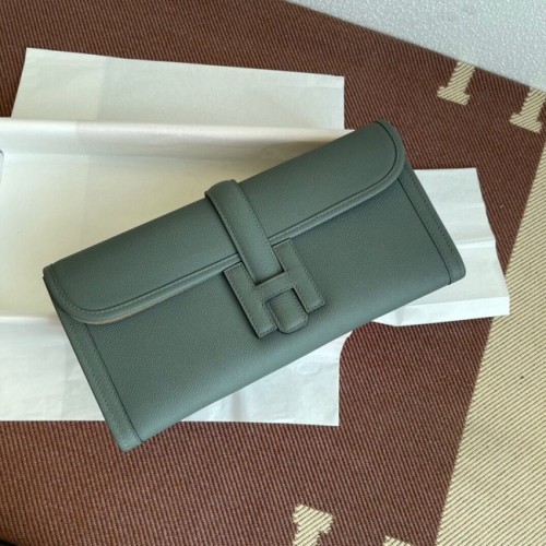 Hermes Original Espom kožená kabelka 37088 mandlově zelená