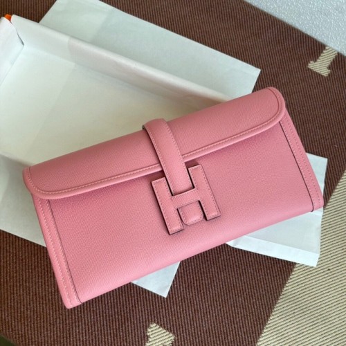 Hermes Original Espom Leather Clutch 37088 třešňové květy