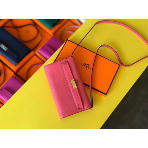 Hermes Originální Kelly Espom Kožená Taška na Cestování Woc H4087 Růžová