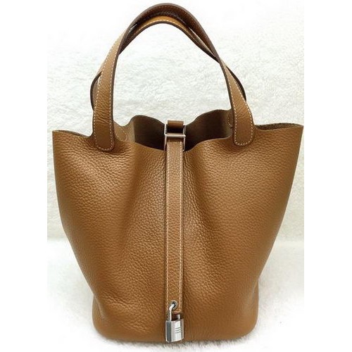 Hermes Picotin Lock 22cm Kabelky Litchi Leather HPL1048 Pšenice