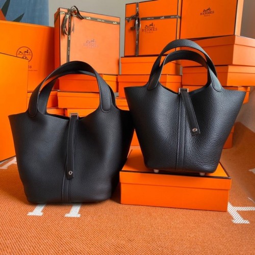 Hermes Picotin Lock Bags Originální kožené tašky PL3388 černé