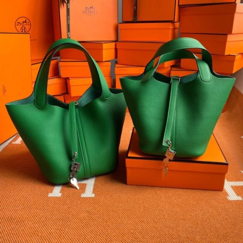 Hermes Picotin Lock Bags Originální kožené tašky PL3388 zelené