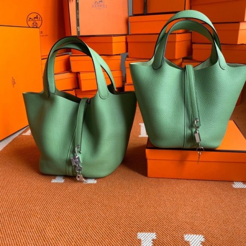 Hermes Picotin Lock Bags Original Togo Leather PL3388 světle zelená