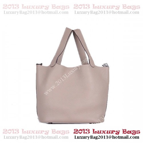 Hermes Picotin Lock MM Bag v Clemence Leather 8616 Gray