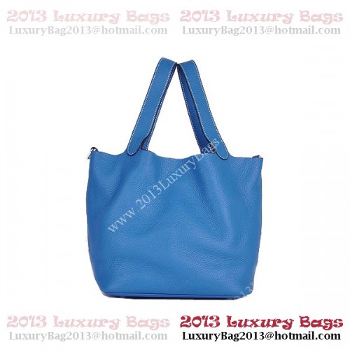 Hermes Picotin Lock PM Bag v Clemence Leather 8615 Blue