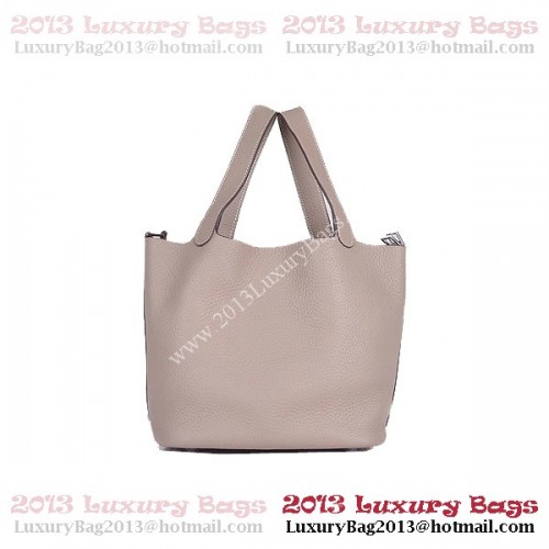 Hermes Picotin Lock PM Bag v Clemence Leather 8615 Gray