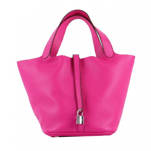 Hermes Picotin Lock PM Bag v Clemence Leather H8615 Rose