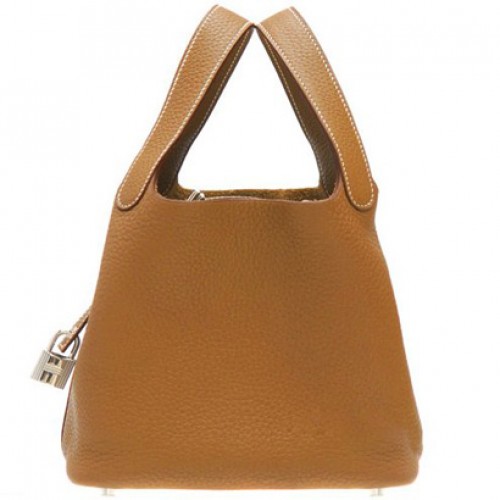 Hermes Picotin Lock PM Taurillon Clemence Leather Stříbrný hardware Zlatý