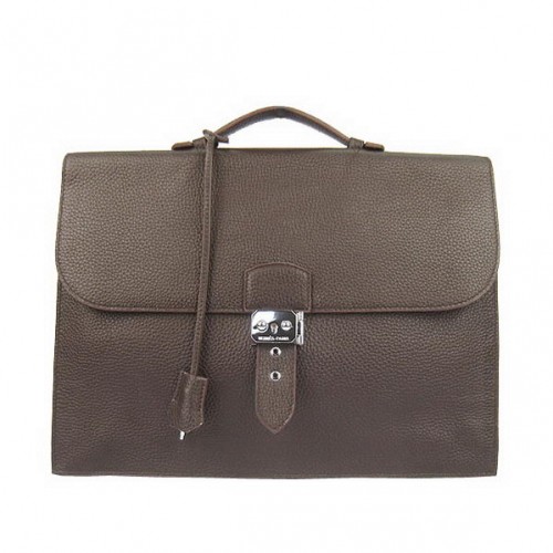 Hermes Sac Depeche 38cm Aktovka Clemence Brown