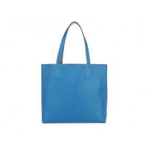 Hermes Nákupní Taška 36CM Totes Clemence Leather Modrá