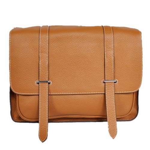 Hermes Steve 32CM Pánská taška Clemence Camel
