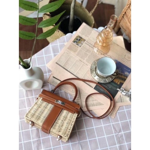 Pikniková taška Hermes Kelly 9810 hnědá