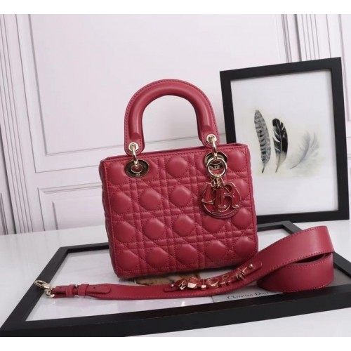 Kabelka LADY DIOR MY ABCDIOR Cannage Lambskin M0538E červená