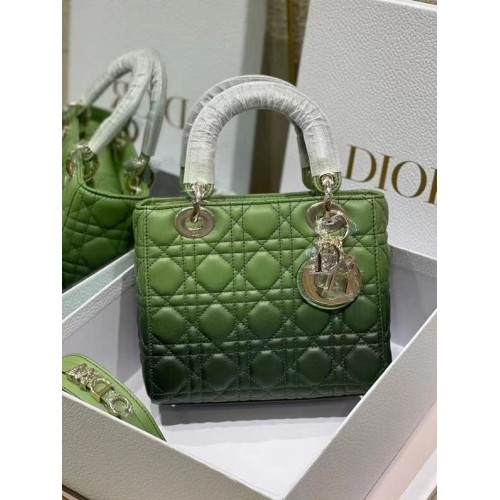 Kabelka LADY DIOR MY ABCDIOR zelená Gradient Cannage Lambskin M0538OS