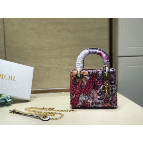 LADY DIOR vyšívaná hovězí kůže AD0168-5