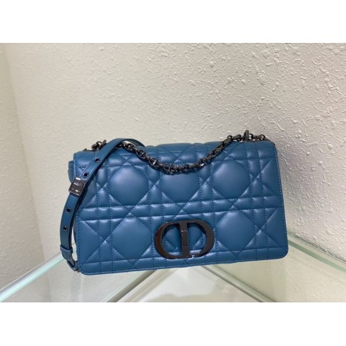 VELKÁ TAŠKA DIOR CARO TAŠKA Gradient Cannage Lambskin M9243E modrá
