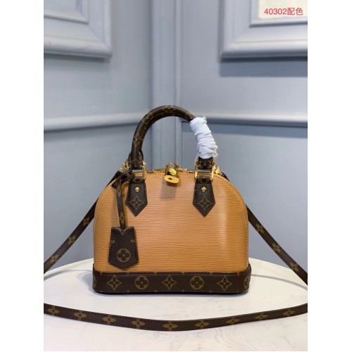 LOUIS VUITTON M40302 EPI LEATHER ALMA MALÁ MODRÁ