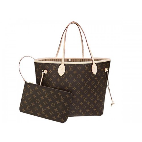 LOUIS VUITTON M40995 MONOGRAM CANVAS NEVERFULL MM BÉŽOVÁ