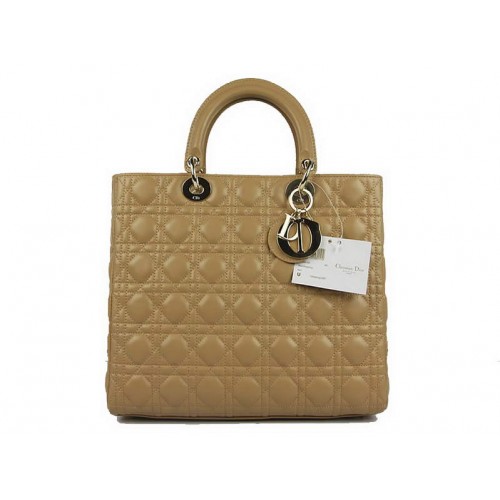 Christian Dior Lambskin Bags Velká dámská kabelka Dior CAL44561 béžová zlatá