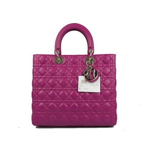 Christian Dior Lady Dior Lambskin Bag CAL44561 Fialová Zlatá