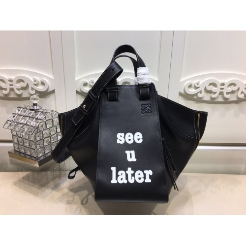 Houpací taška Loewe z telecí kůže 1100 černá