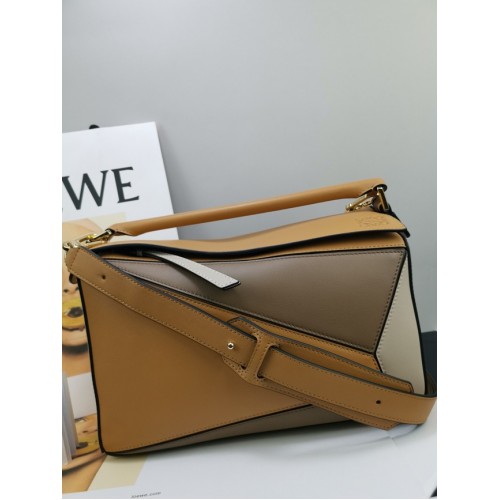 Kabelka Loewe Puzzle Original Leather 61842 hnědá a šedá