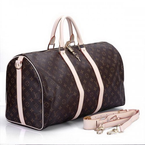 Kabelka Louis Vuitton Monogram Canvas Keepall 50 s ramenním popruhem M41416