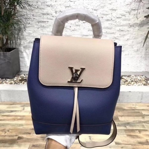Louis Vuitton batoh LOCKME jaro-léto 2018 M41815 modrý