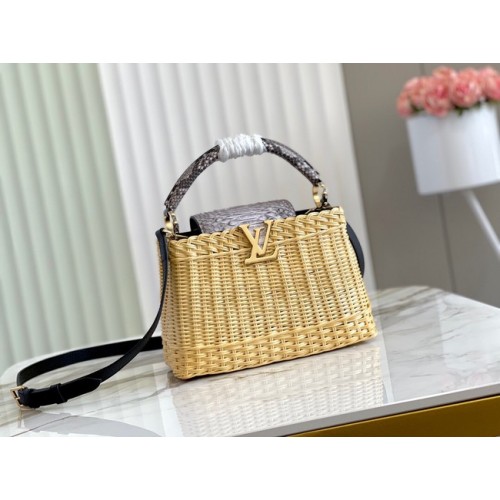 Kabelka Louis Vuitton CAPUCINES BB M55011 šedá