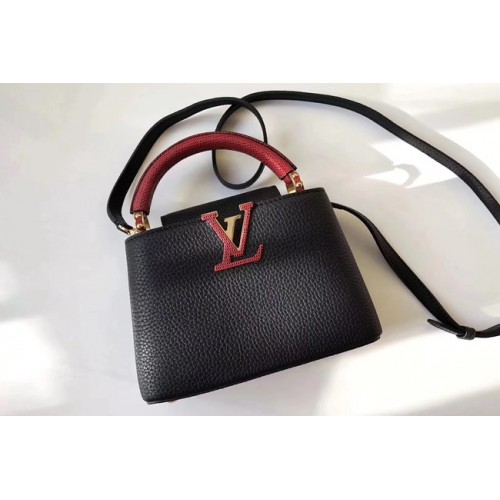 Kabelka Louis Vuitton CAPUCINES MINI N94047 černá a červená