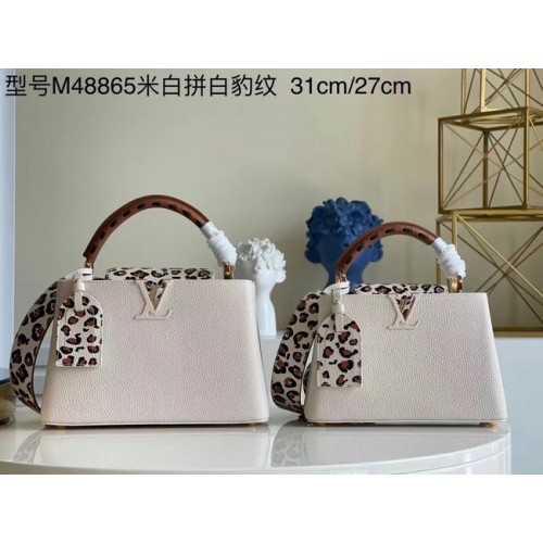 Kabelka Louis Vuitton CAPUCINES PM M48865 bílá