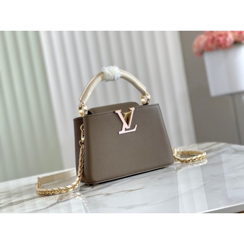 Kabelka Louis Vuitton CAPUCINES PM M57228 Smokey Brown Green