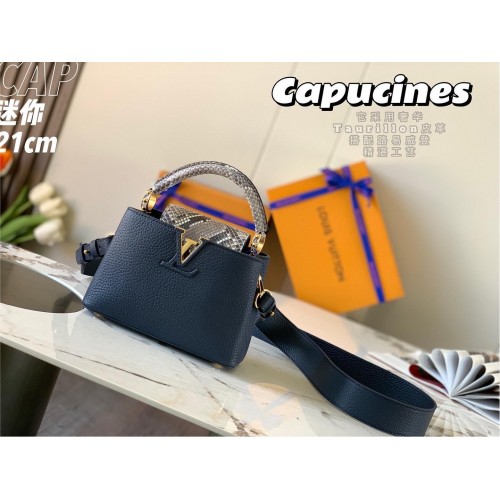 Kabelka Louis Vuitton CAPUCINES PM Original Python Leather N80041 Navy