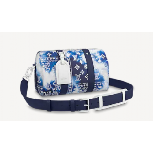 Kabelka Louis Vuitton CITY KEEPALL M20555 Modrá