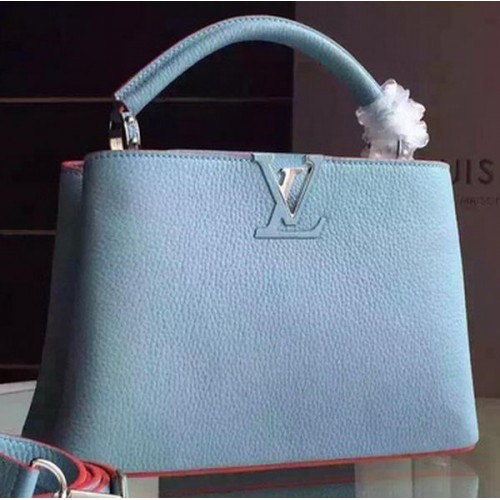 Taška Louis Vuitton Capucines BB Tote M94754 světle modrá
