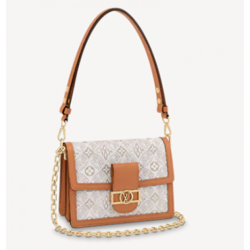 Kabelka Louis Vuitton DAUPHINE MM M59483 Ecru Caramel