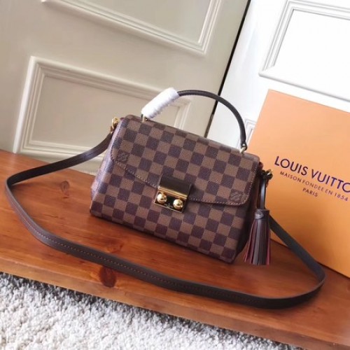 Louis Vuitton Damier Ebene plátěná taška CROISETTE N53000
