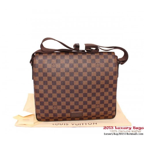 Louis Vuitton Damier Ebene Canvas District MM Messenger Bags N41212