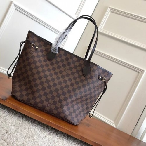 Louis Vuitton Damier Ebene Original NEVERFULL MM N41358 růžová