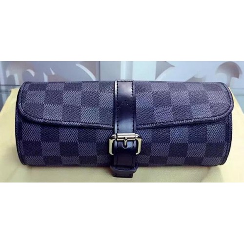 Louis Vuitton Damier Graphite Canvas 3 POUZDRO NA HODINKY N41137