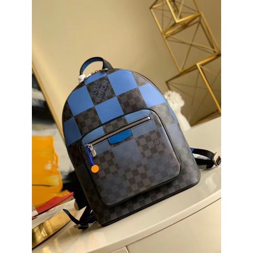 Louis Vuitton Damier Graphite Canvas Originální kožený batoh N40402 modrá
