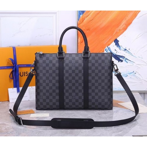 Louis Vuitton Damier Graphite plátěná aktovka M33416 černá