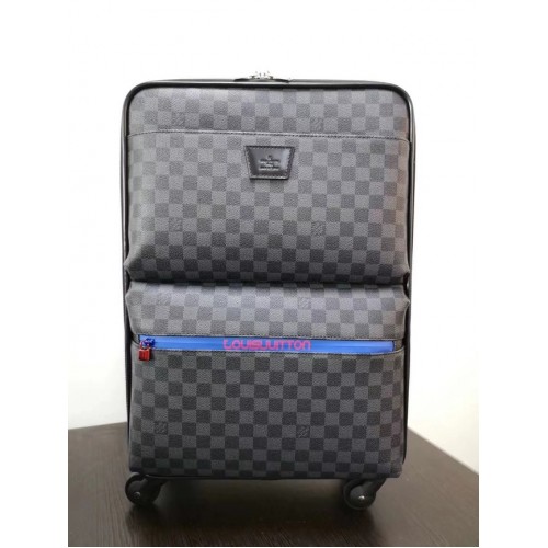 Louis Vuitton Damier Grafitové plátno Univerzální kolo Pegase 55 N41385 černé